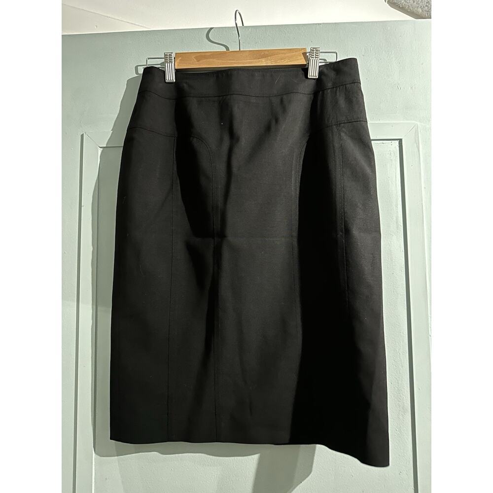 Burberry London Black Wool Mini Pencil Skirt Size 6
